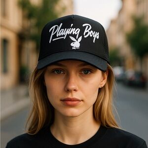 Playing Boys Custom Trucker Hat